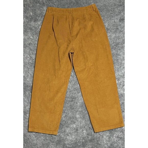 Mustard Corduroy Double Pleated Pants Women’s XL 30 Classiccore Academia Y2K - Picture 6 of 17